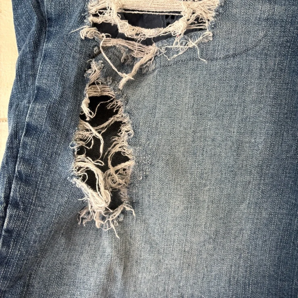 Torrid Plus Size Distressed Long Denim Shorts
